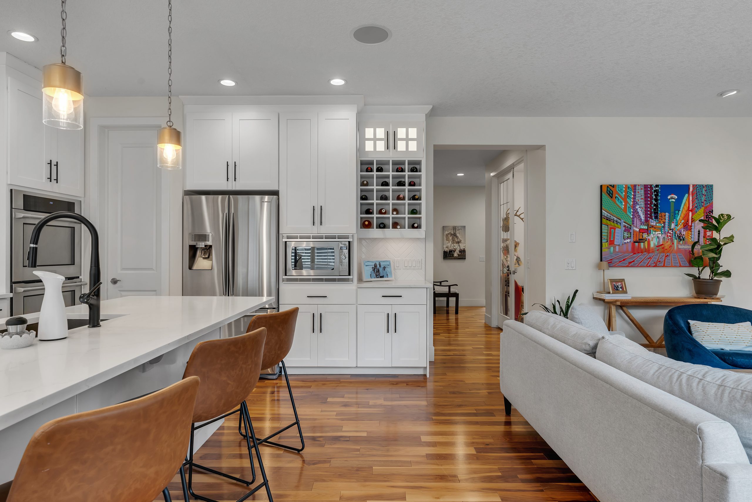 Kitchen and living