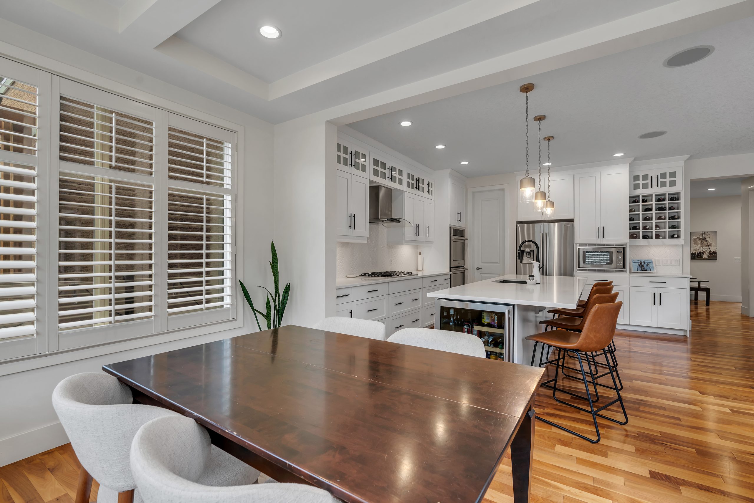 Dining and kitchen