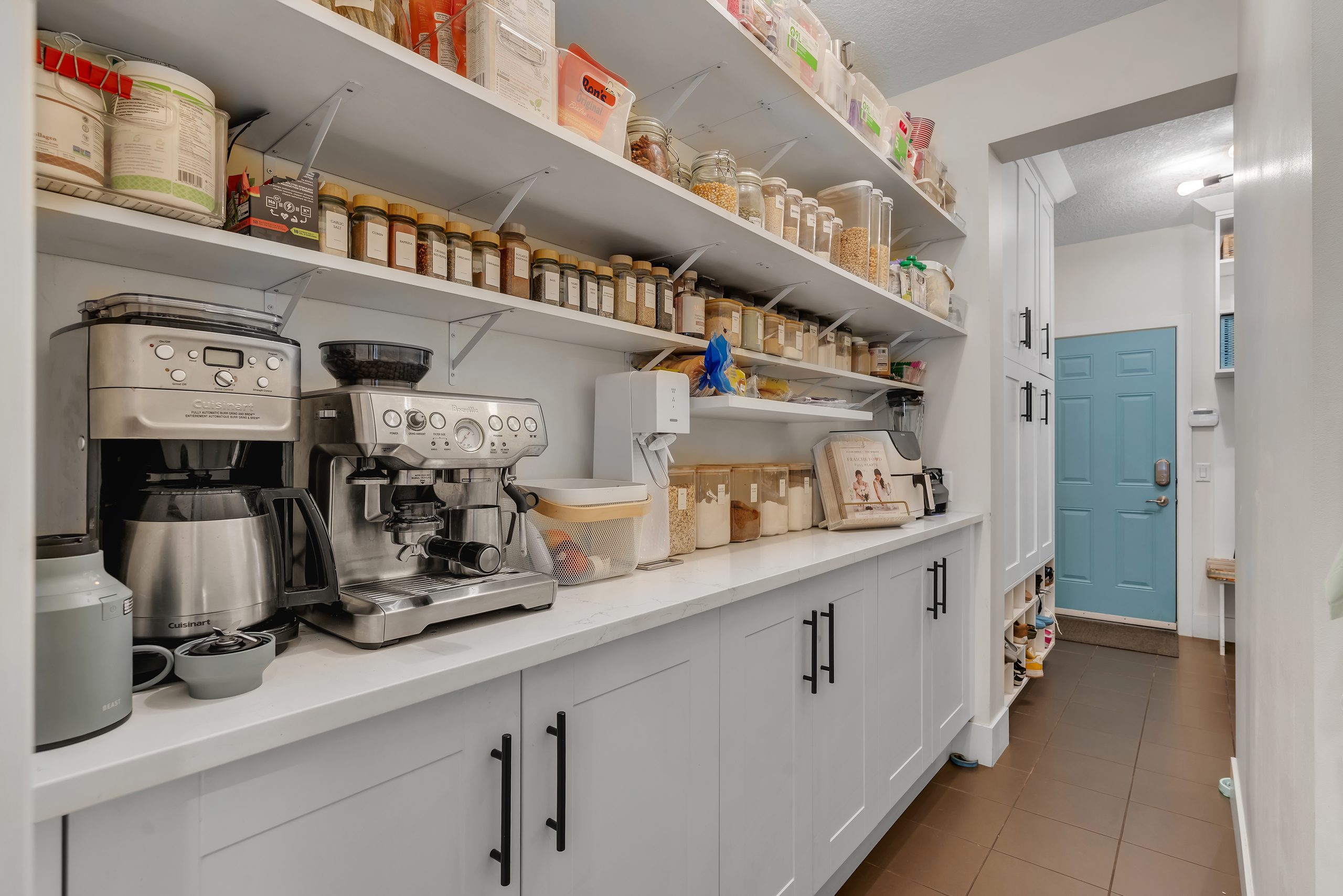 Walk-through pantry