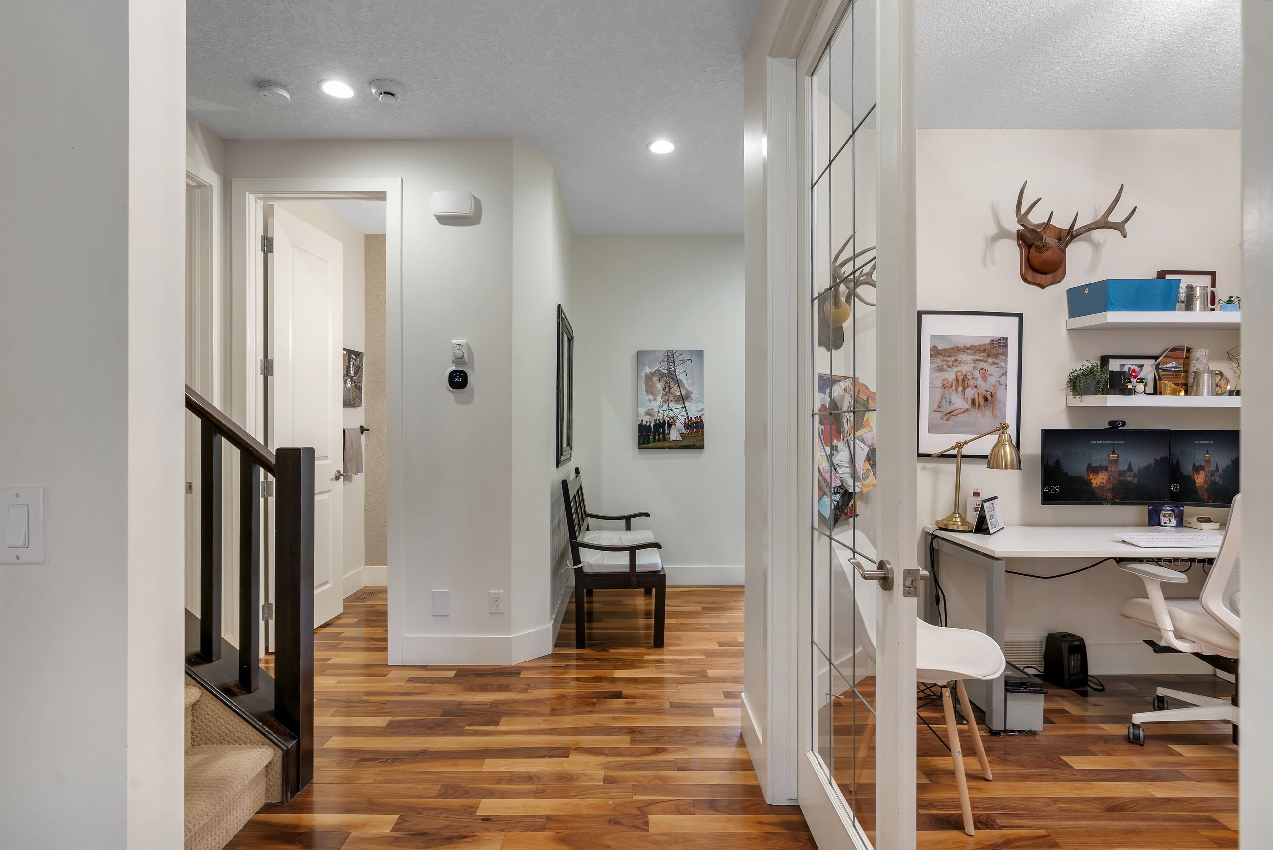Office with French doors