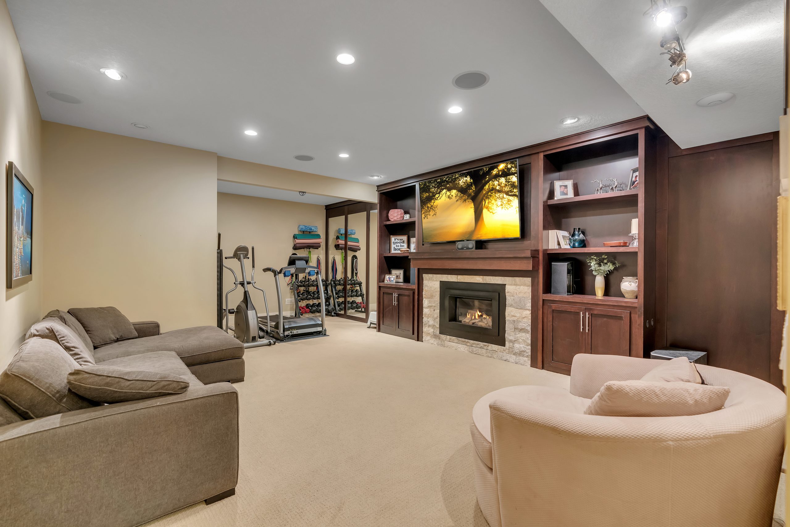 Basement family room