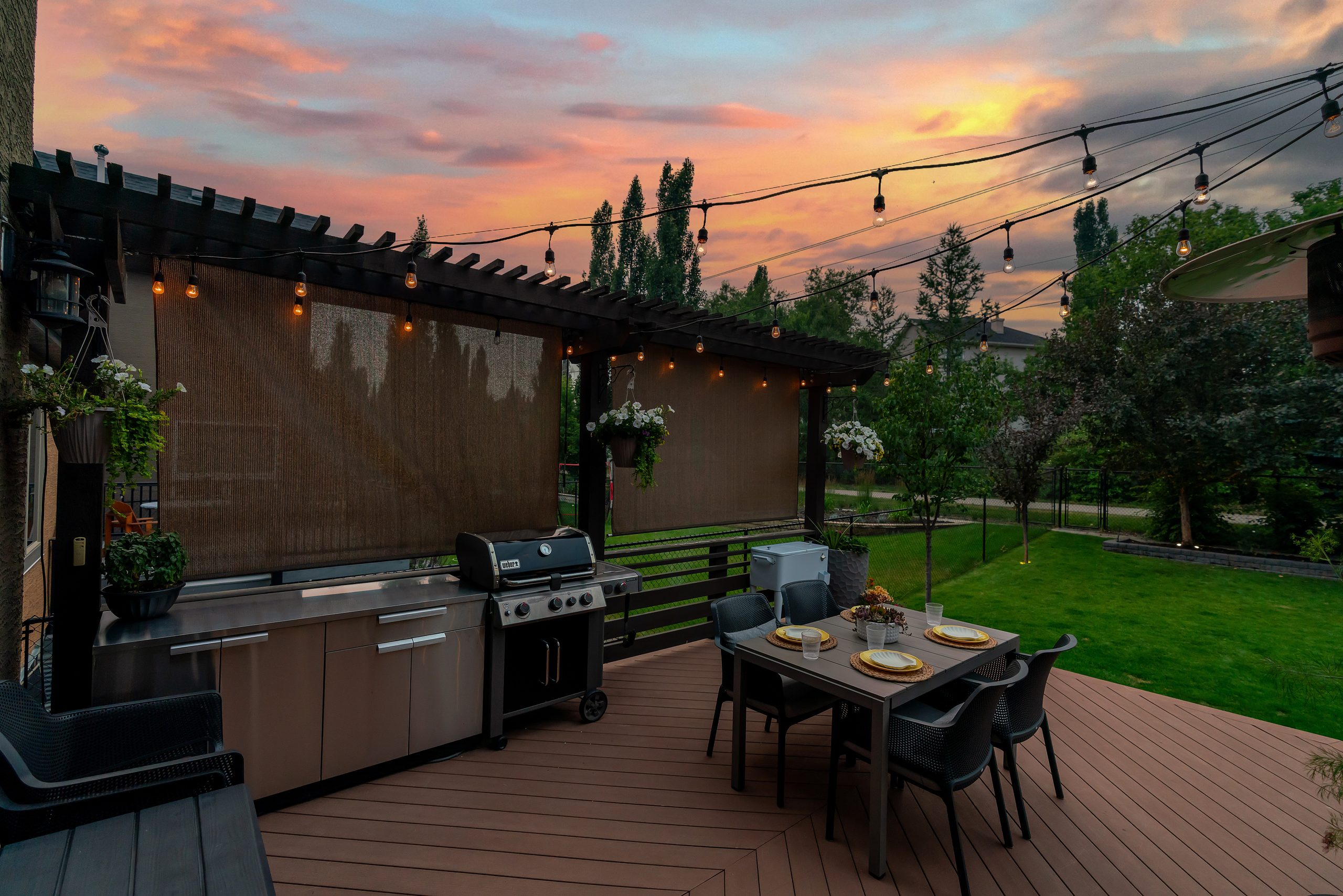Deck at sunset