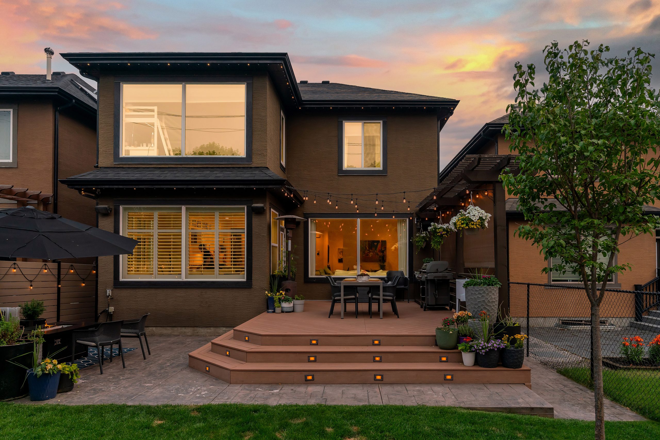 The house at dusk